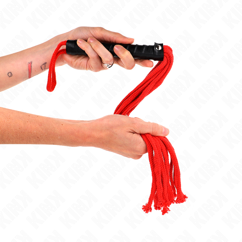 Fouet Corde Rouge KINK - 56 cm