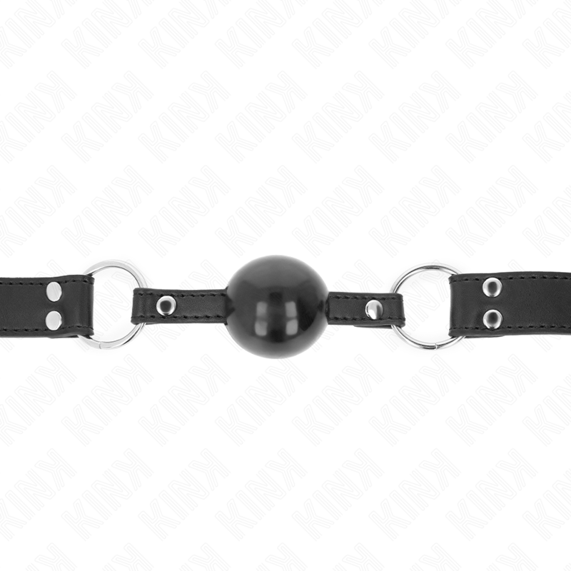 Bâillon-boule souple et solide avec sangle en cuir