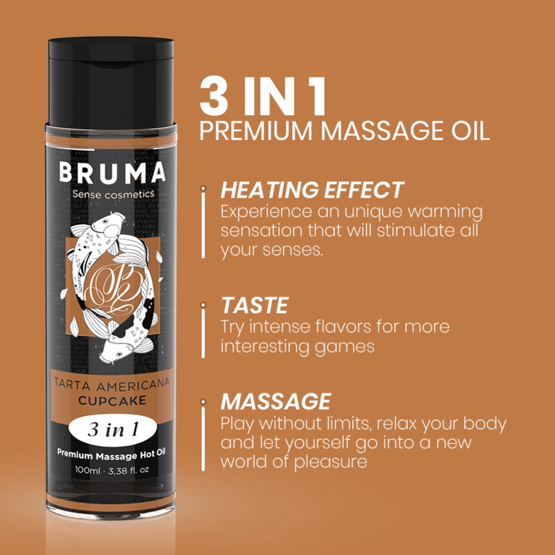 Huile de massage chaleur saveur cupcake BRUMA 100 ml