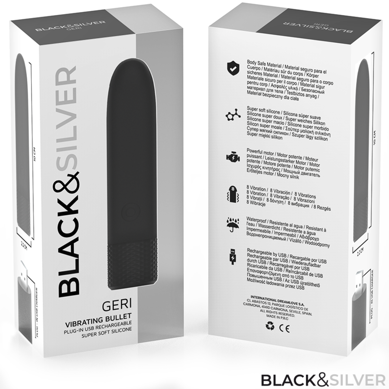 Geri Bullet Vibrant Rechargeable USB Noir