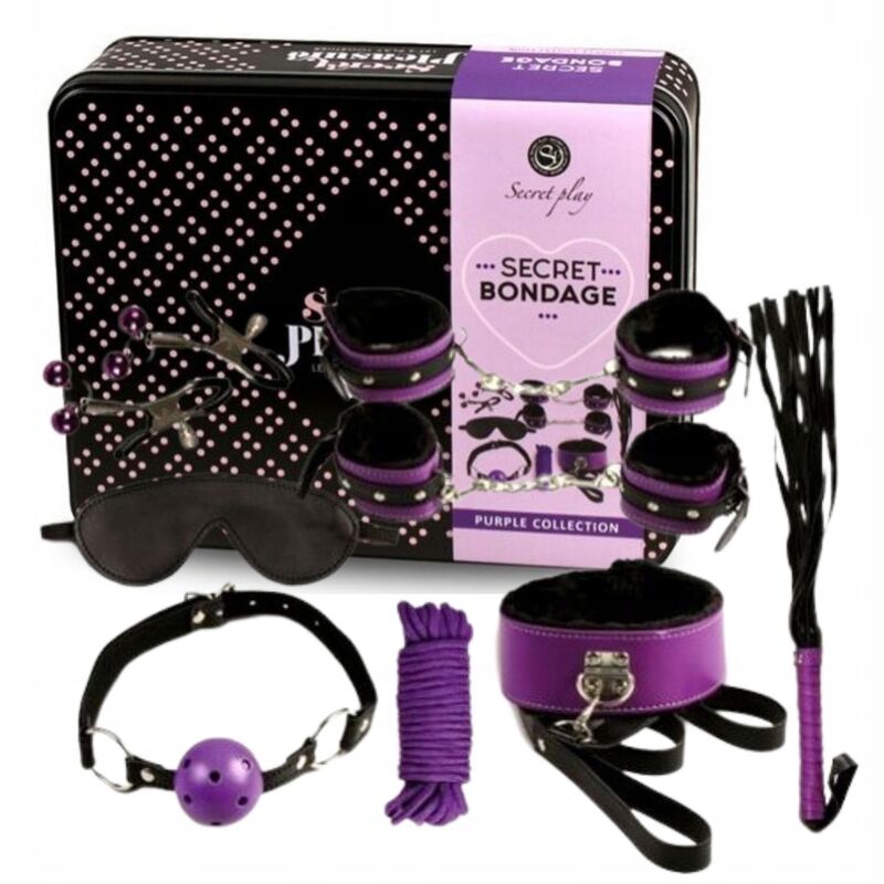 Coffret BDSM 8 Pièces Noir et Violet