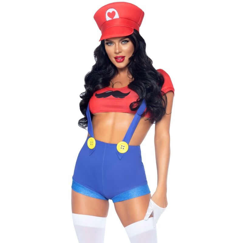 Costume Sexy Mario Bros Rouge/Bleu