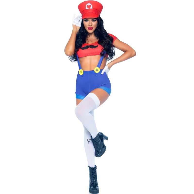 Costume Sexy Mario Bros Rouge/Bleu