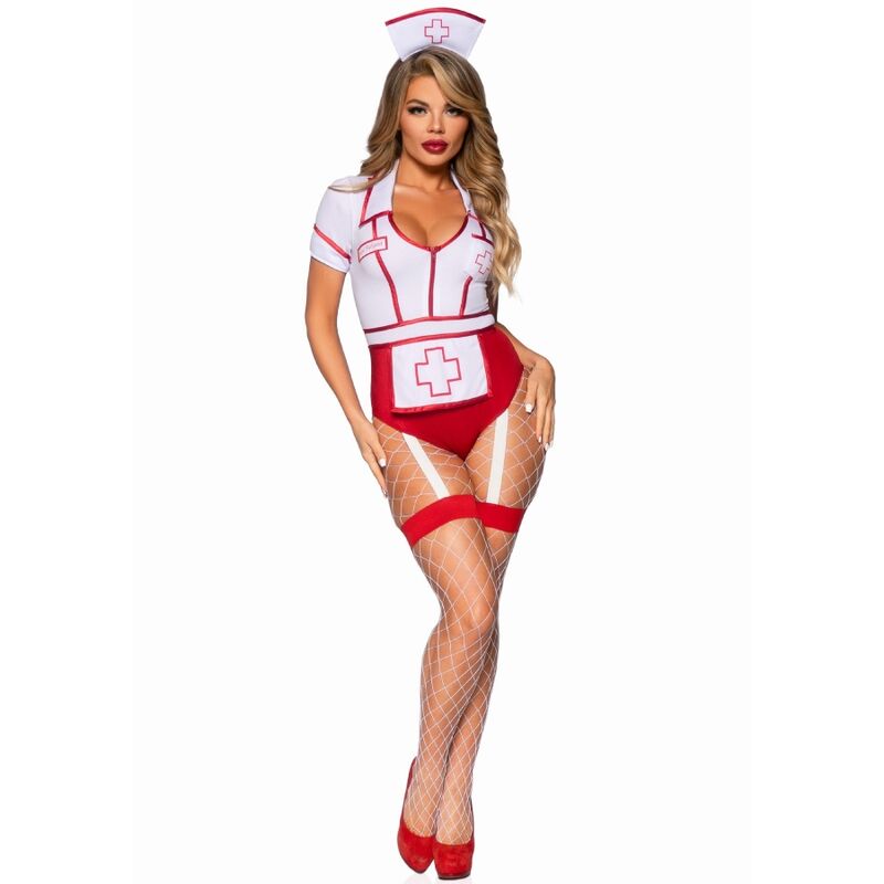 Costume d'Infirmière Sexy Rouge/Blanc