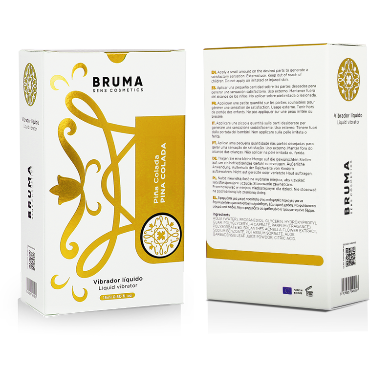 Gel intime vibrant saveur pina colada BRUMA 15 ml