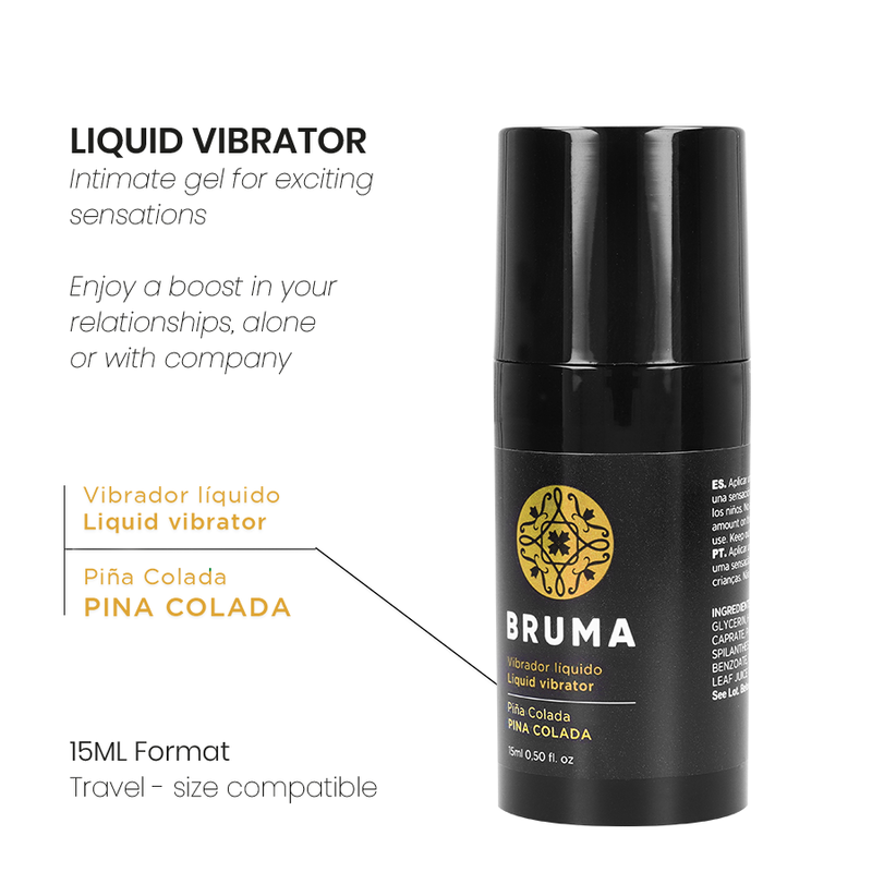 Gel intime vibrant saveur pina colada BRUMA 15 ml