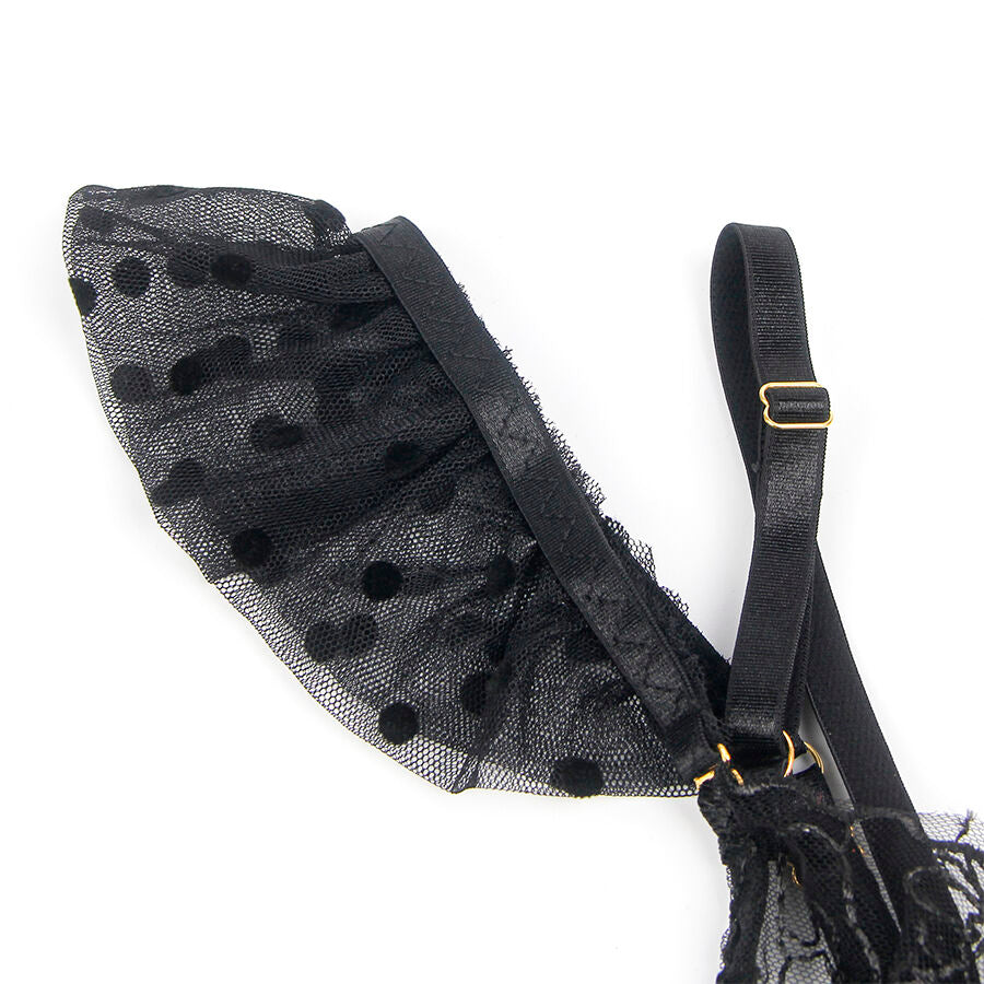 Ensemble dentelle noire soutien-gorge et jarretelle