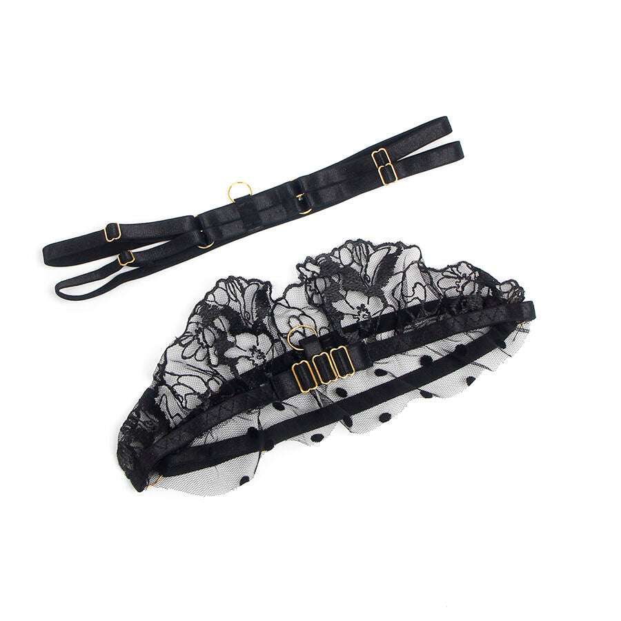 Ensemble dentelle noire soutien-gorge et jarretelle