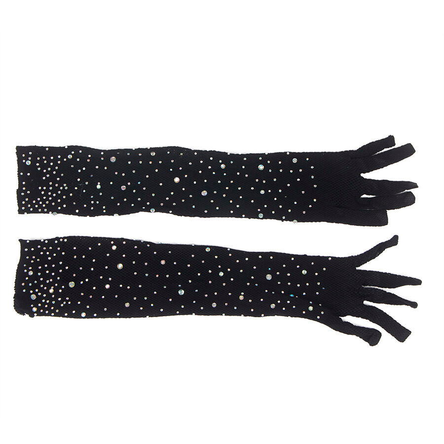 Gants transparents Shine noirs