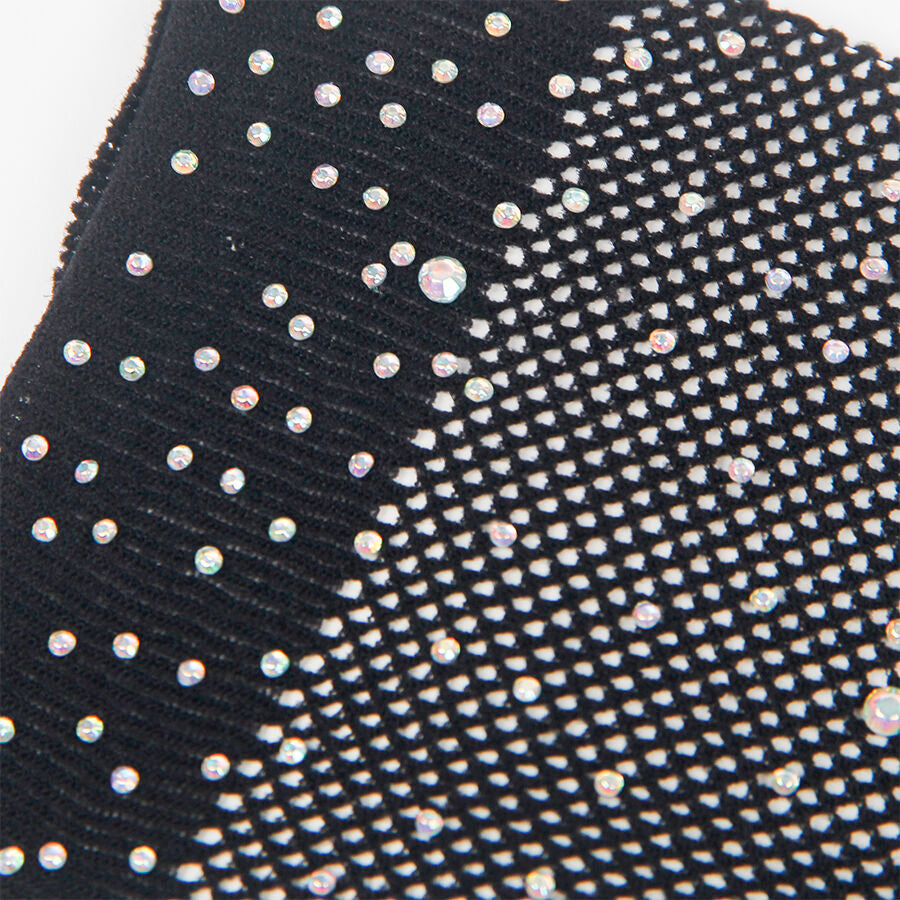 Gants transparents Shine noirs