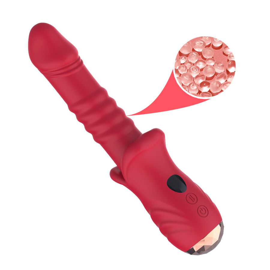 Dildo vibrant Point A rouge stimulant et puissant
