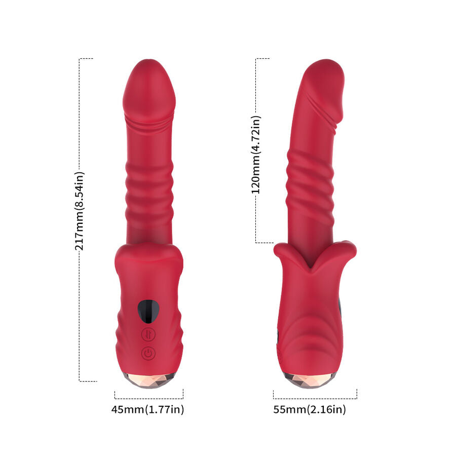 Dildo vibrant Point A rouge stimulant et puissant