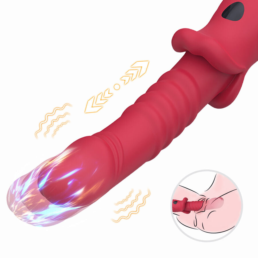 Dildo vibrant Point A rouge stimulant et puissant