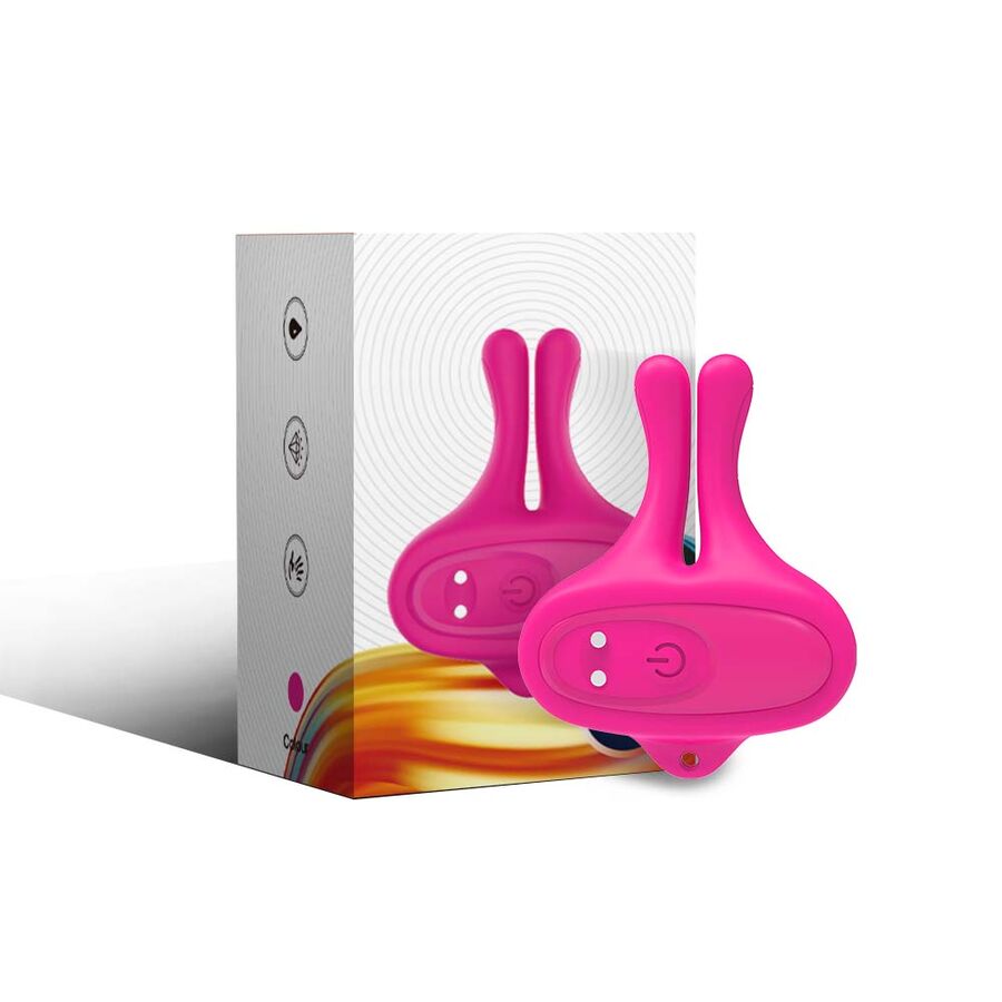 Pinces à tétons vibrantes lapin rose magnétiques