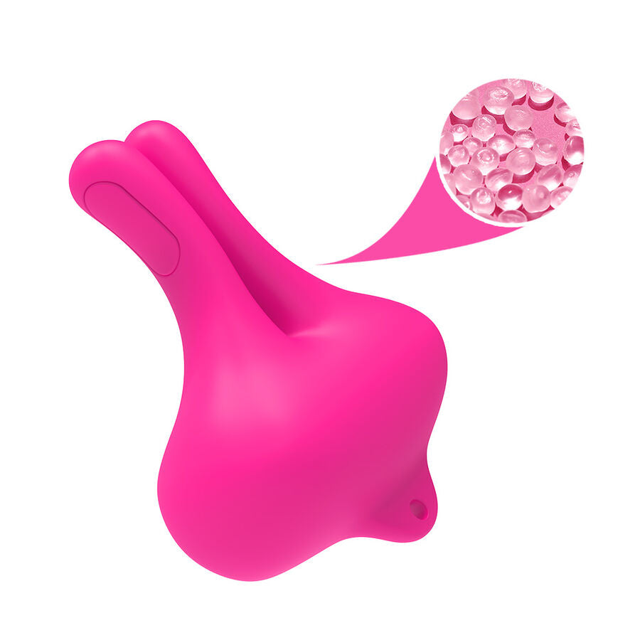 Pinces à tétons vibrantes lapin rose magnétiques