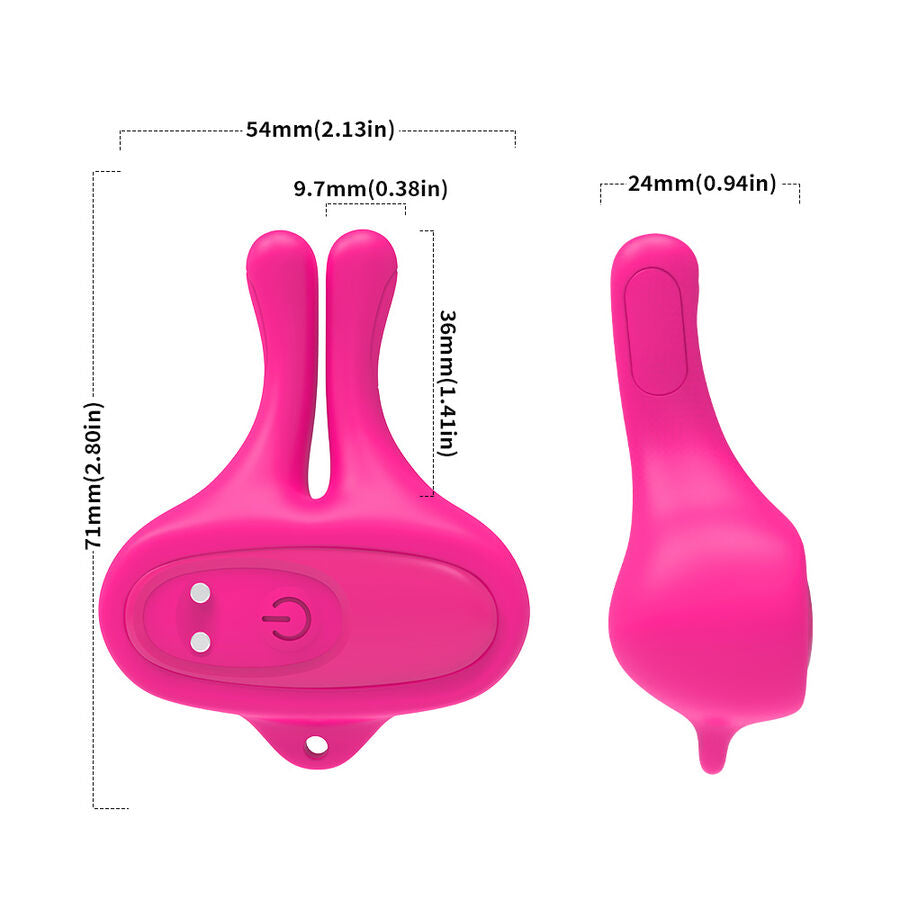 Pinces à tétons vibrantes lapin rose magnétiques