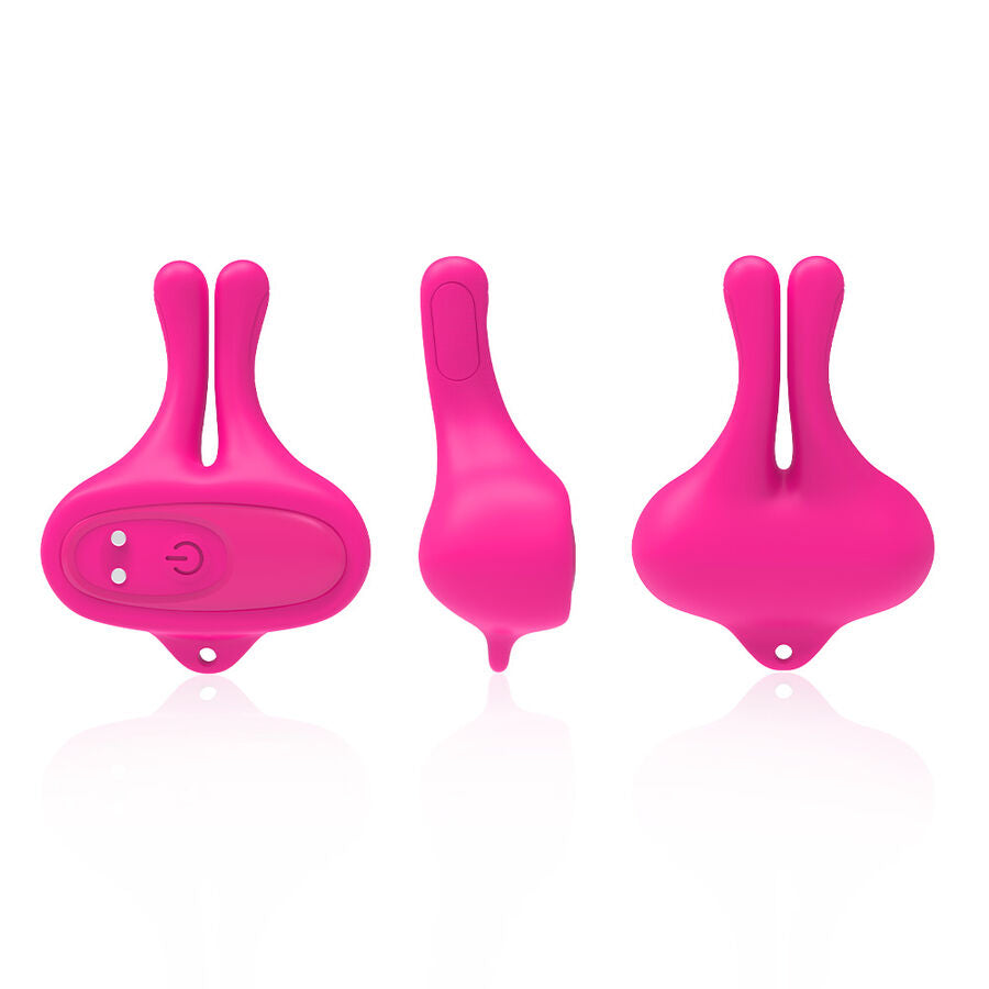 Pinces à tétons vibrantes lapin rose magnétiques