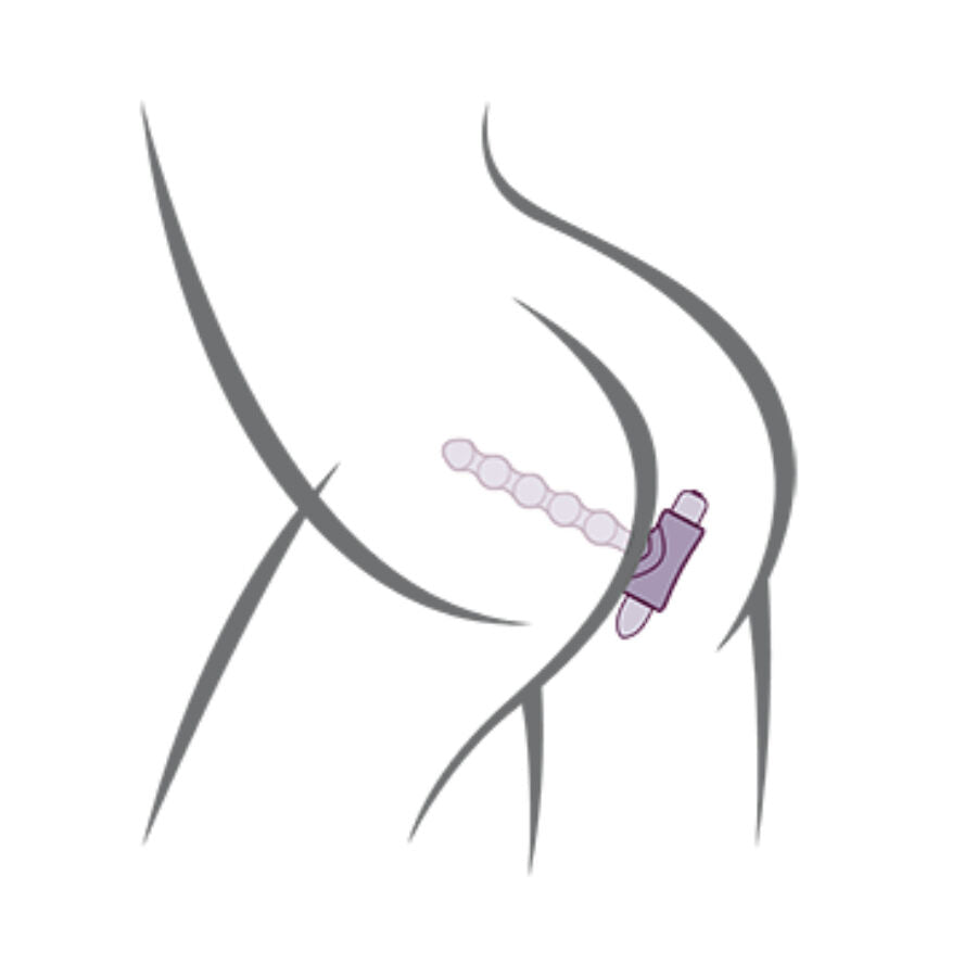 Plug anal perlé Pearls noir