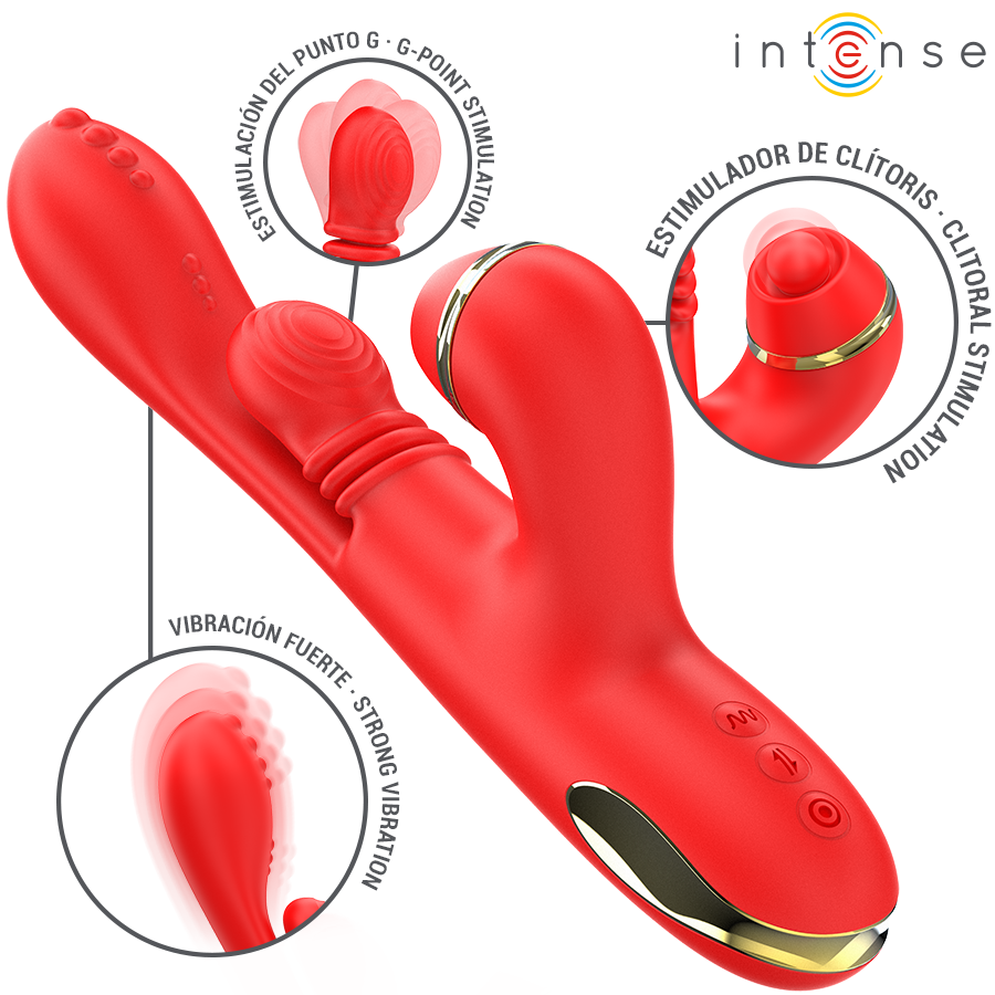 Stimulateur Clitoris Katy 4 Têtes Interchangeables