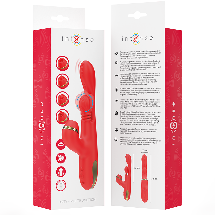 Stimulateur Clitoris Katy 4 Têtes Interchangeables