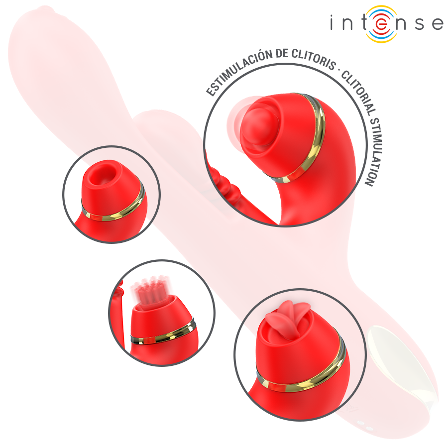 Stimulateur Clitoris Katy 4 Têtes Interchangeables