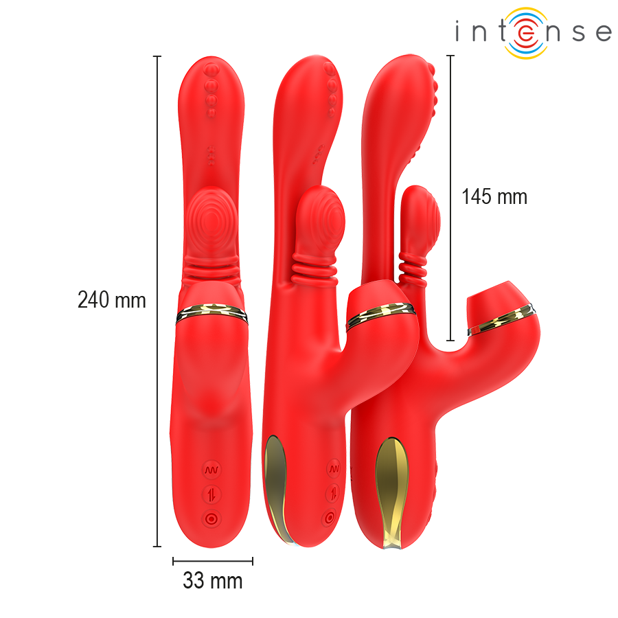 Stimulateur Clitoris Katy 4 Têtes Interchangeables