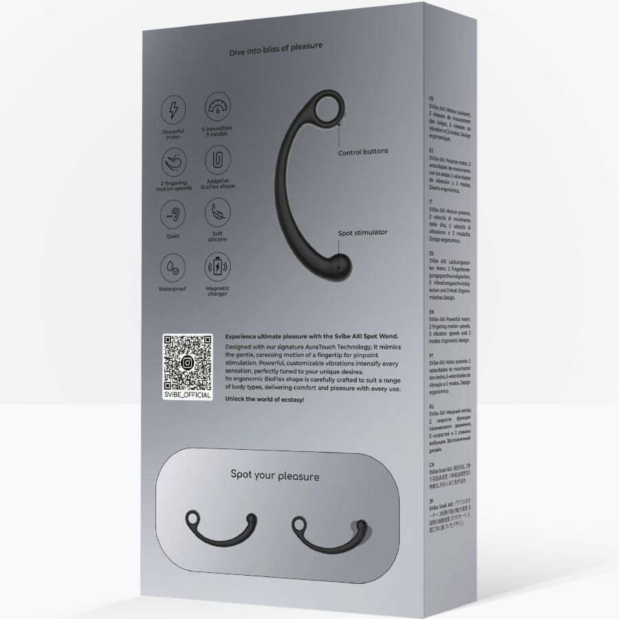 Baguette massage vibrante noire Snail Vibe AXI