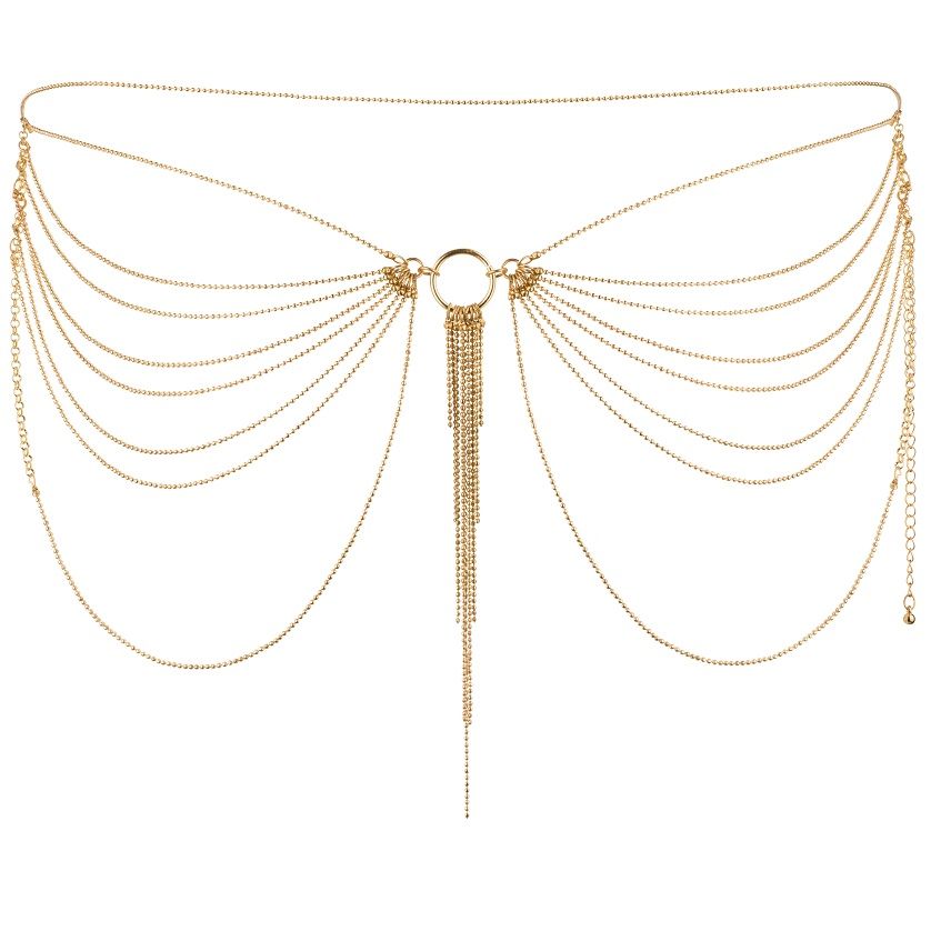 Bijou de Taille Doré avec Chaîne Métal Sensuelle