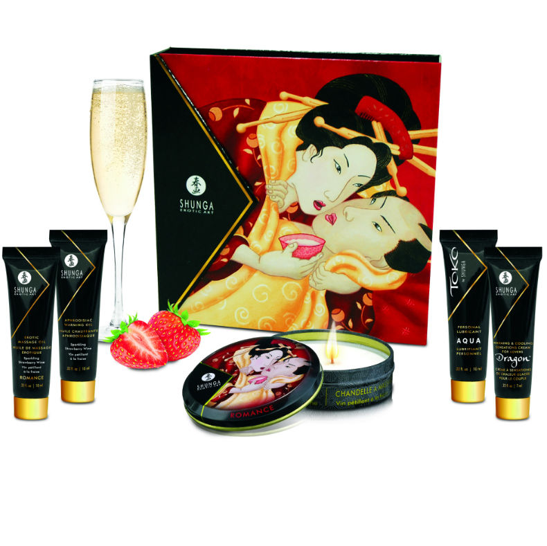 Kit Secret Geisha Fraises et Cava Shunga