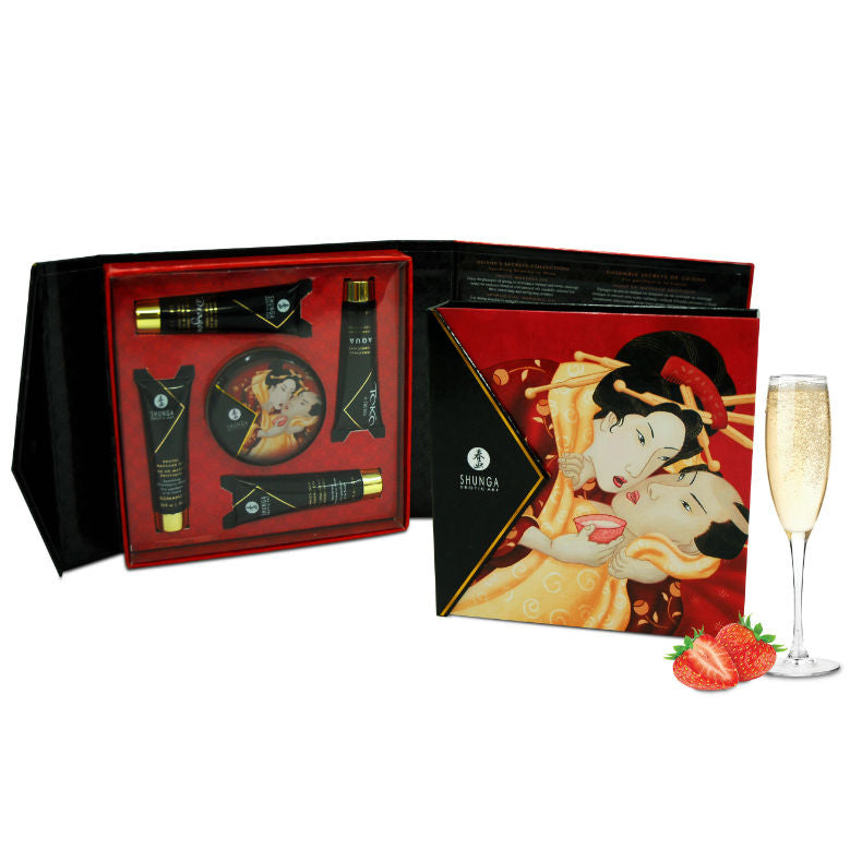 Kit Secret Geisha Fraises et Cava Shunga