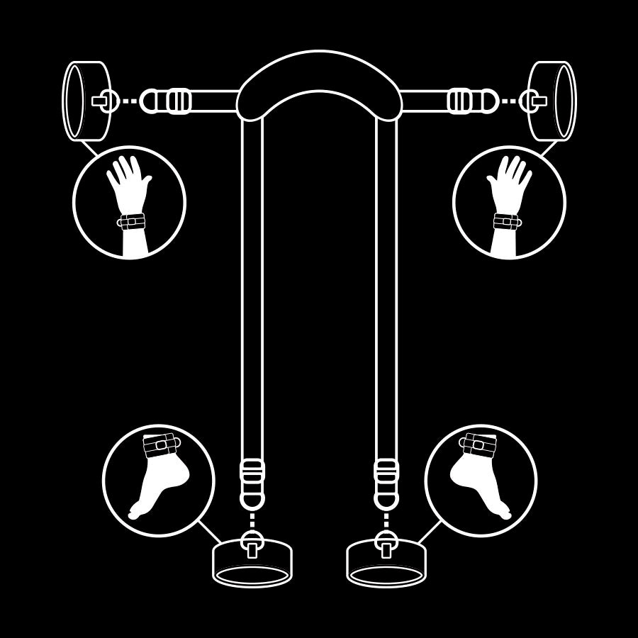 Position Maître avec Menottes Fetish Submissive