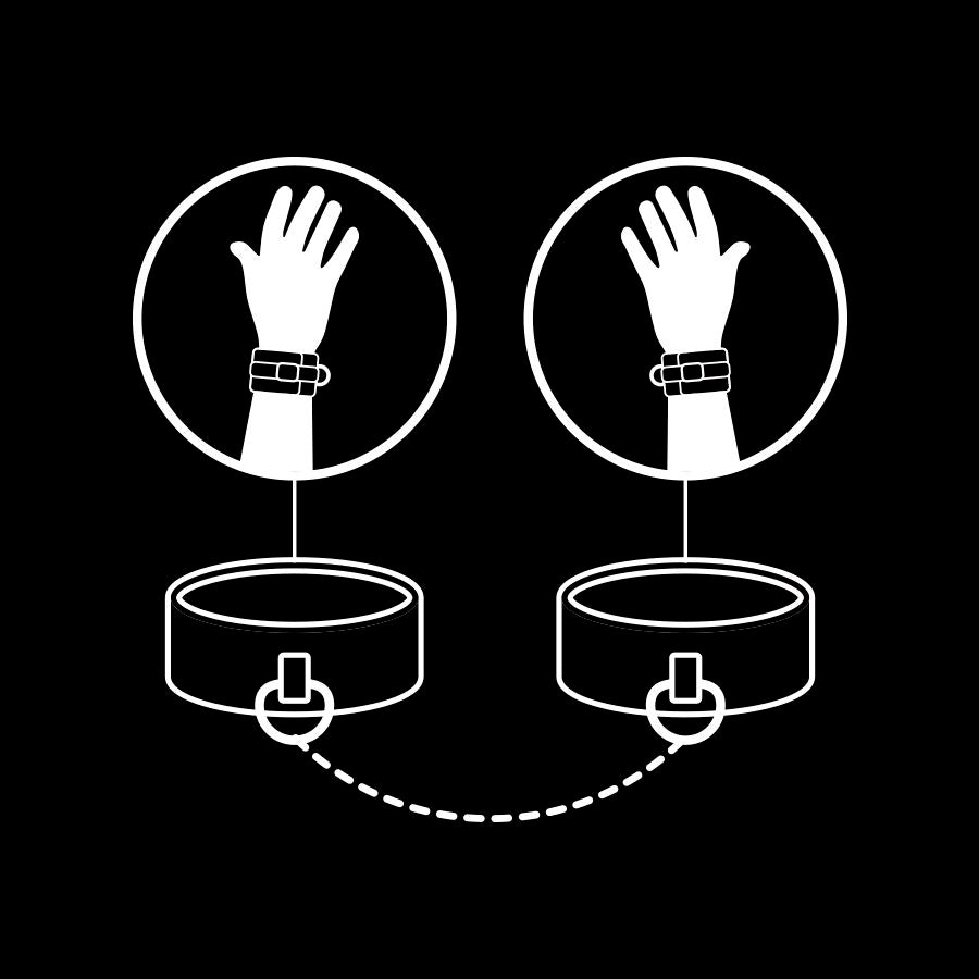 Menottes en Cuir Végétalien Fetish Submissive