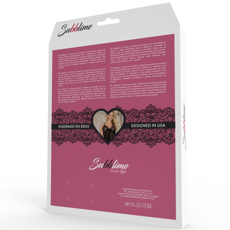 Nuisette motifs floraux Subblime