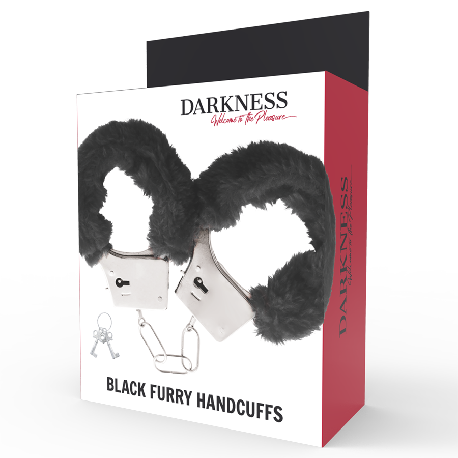 Menottes Pleasure Furry Noires Darkness