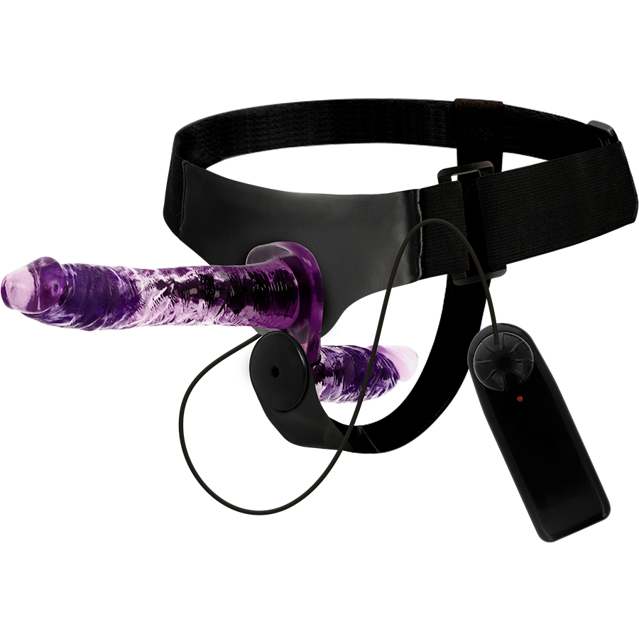 Harnais Rodney Vibreur Double Violet