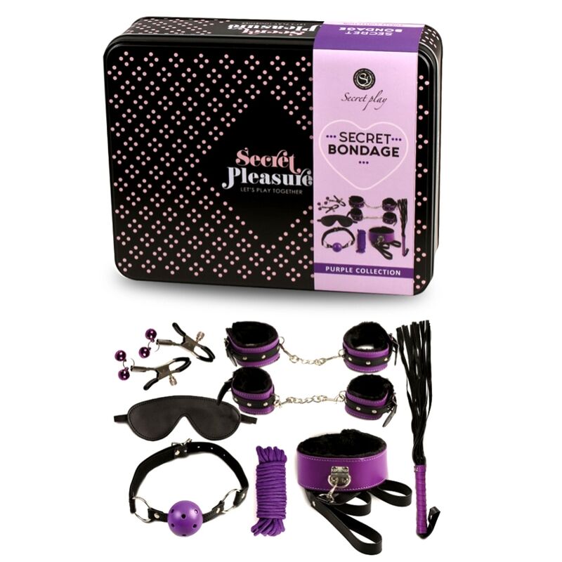 Coffret BDSM 8 Pièces Noir et Violet