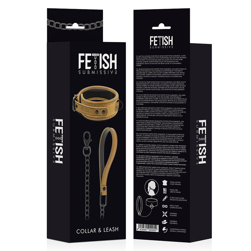 Collier avec Chaîne Fetish Submissive Origen