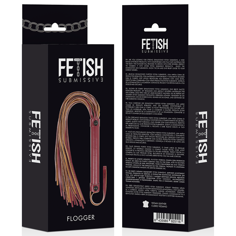 Fouet en Cuir Végétalien FETISH SUBMISSIVE