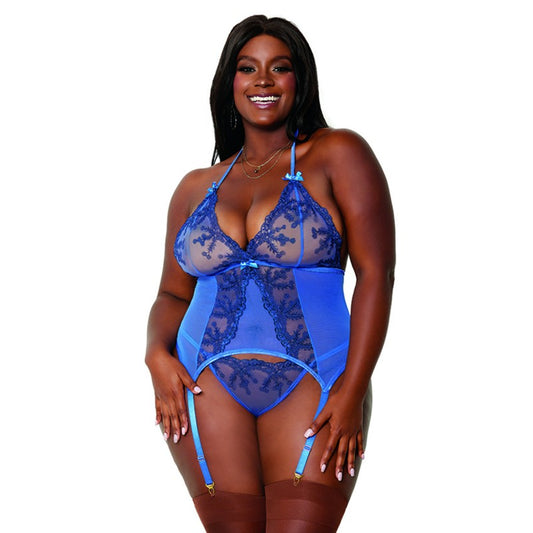 Ensemble 2 pièces grande taille bleu