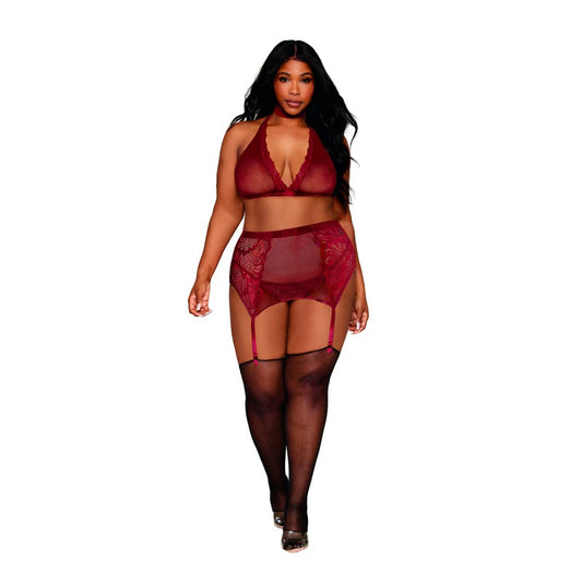 Ensemble 4 pièces grande taille soutien gorge
