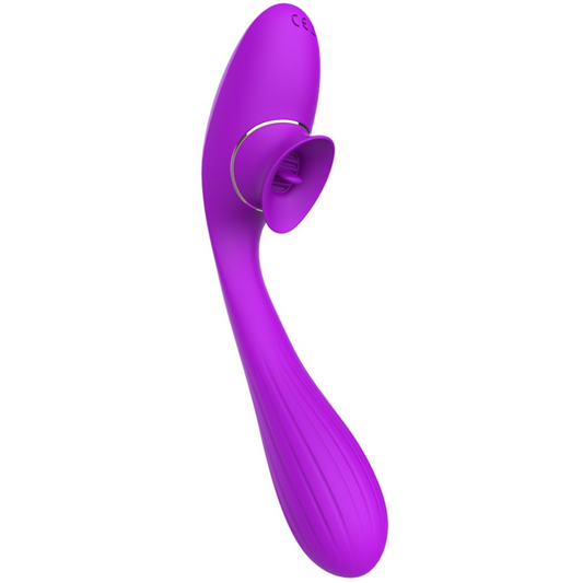 Stimulateur clitoridien et point G 2-en-1 violet
