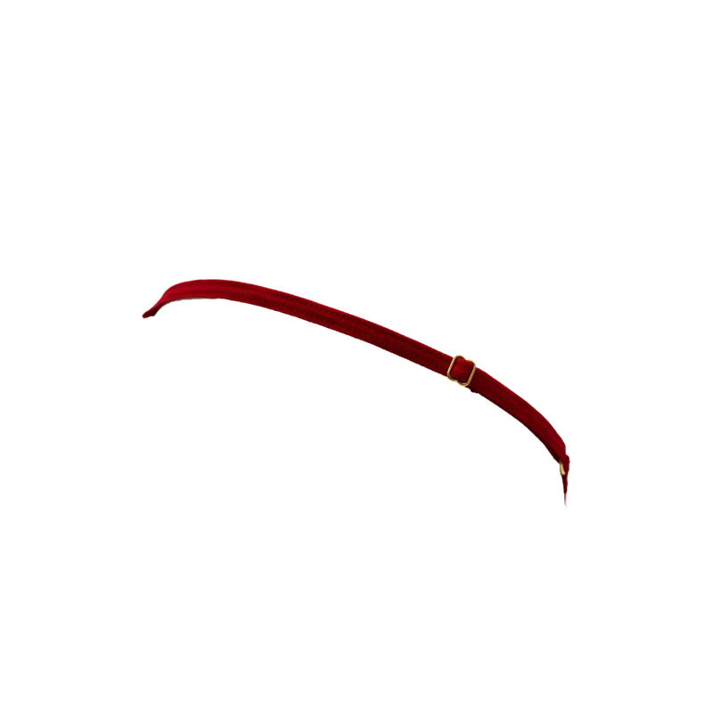 String Rouge avec Bijou Perle et Strass Dorés
