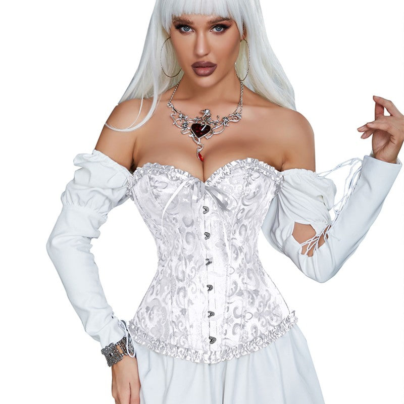 Corset Blanc Brodé – Oh Oui!