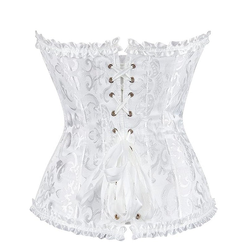 Corset Blanc Brodé – Oh Oui!
