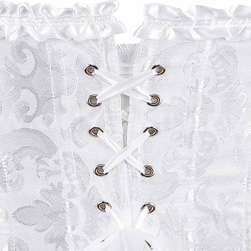 Corset Blanc Brodé – Oh Oui!