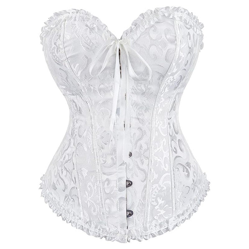 Corset Blanc Brodé – Oh Oui!