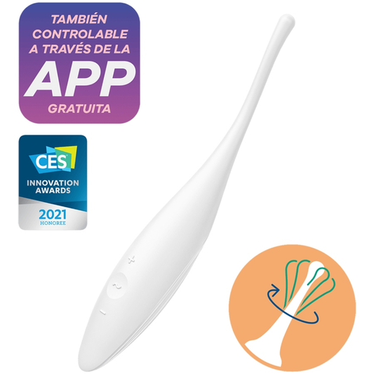 Vibromasseur clitoridien blanc