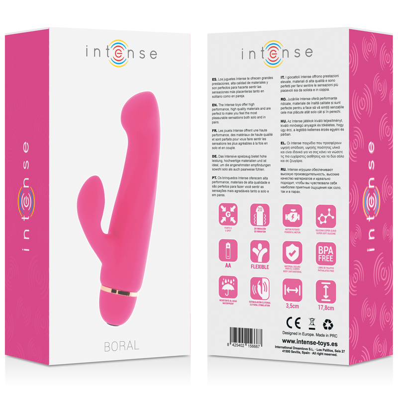 Vibromasseur Rose Boral - 20 Vitesses Intenses