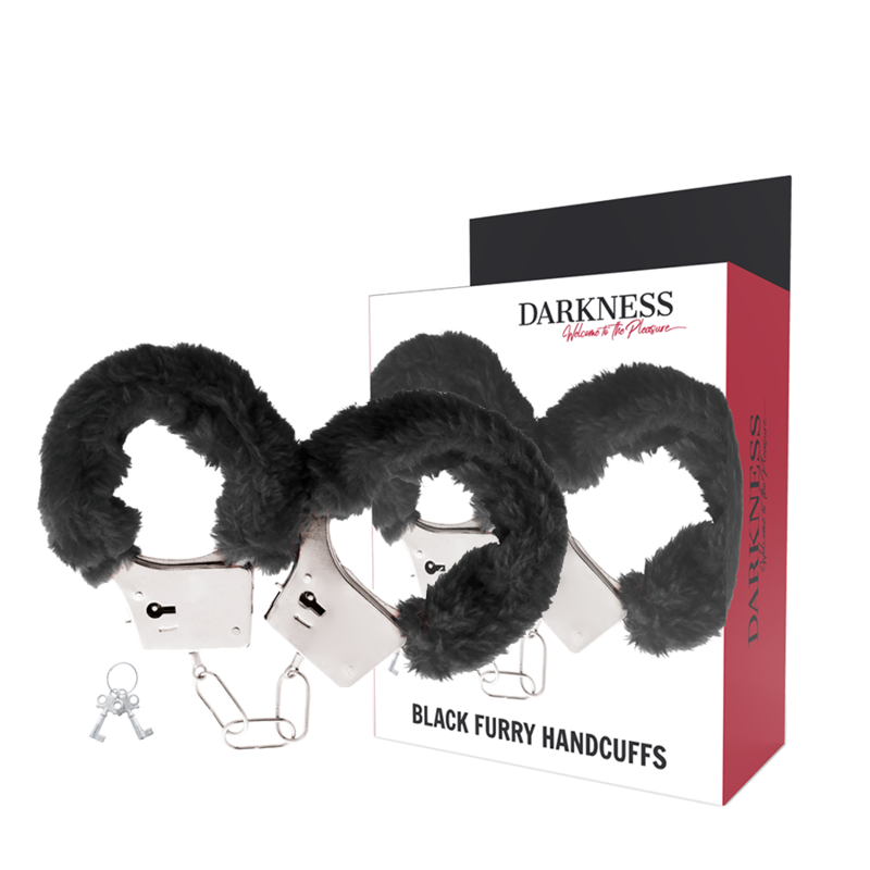 Menottes Pleasure Furry Noires Darkness