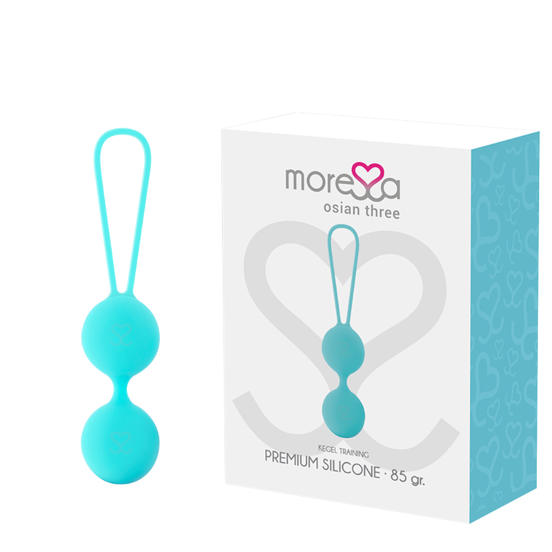 Boules de renforcement pelvien en silicone turquoise